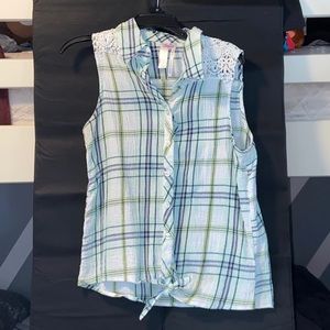 Justice Blue and Green Tank Top